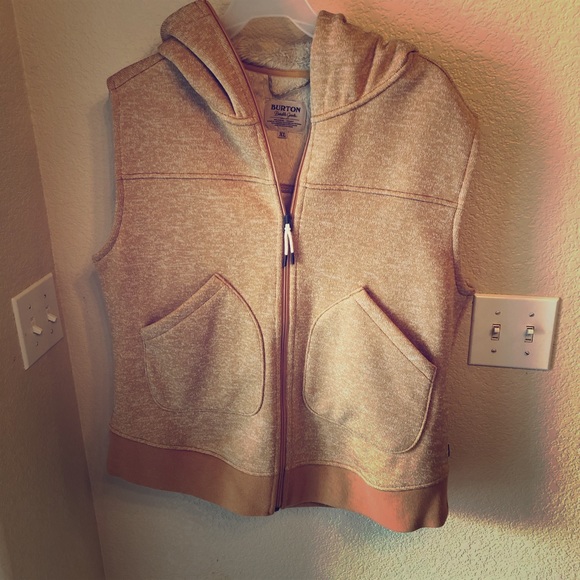 Burton Tan Hooded Vest - Picture 1 of 7